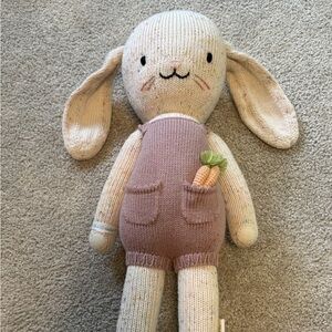 Adorable Knit Bunny Plush with Carrot—Harper
